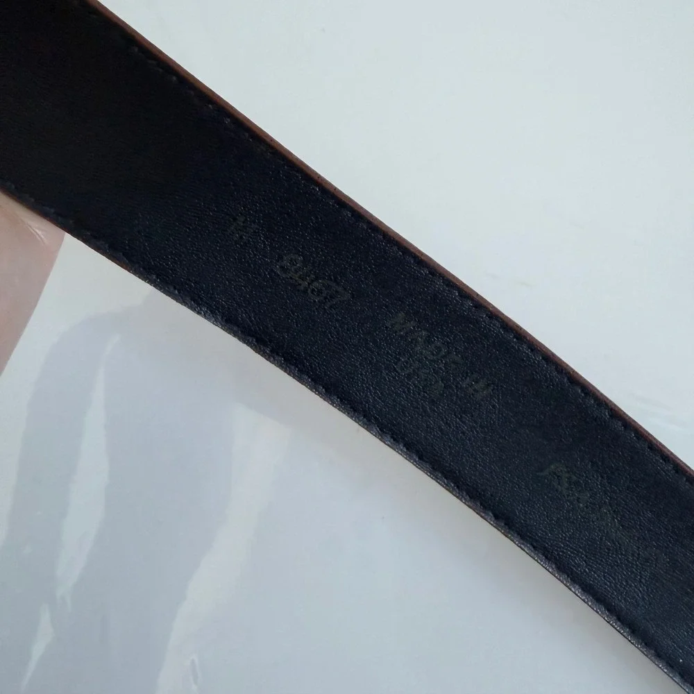 Vintage Jos‎ A Banks Vegan Leather Oversized Buckle Belt